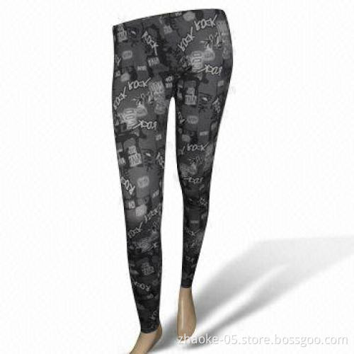 Women's Knitted Jeans-like Legging with Customized Designs, Made of Knitted Nylon and Spandex